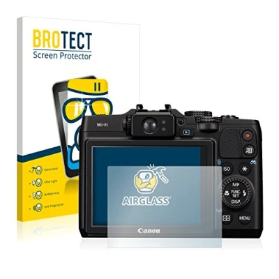 Abbildung von BROTECT Schutzglas für Canon PowerShot G16 Schutzfolie Panzer Folie Glas [Extrem Kratzfest 9H, Anti Fingerprint, Ultra Transparent]