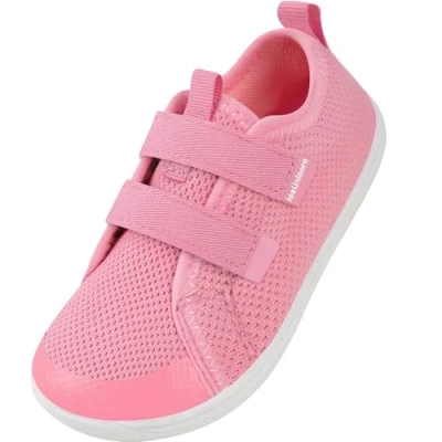 Abbildung von IceUnicorn Kinder Barfußschuhe Breite Zehenbox Jungen Mädchen Hausschuhe Minimalistische Outdoor Traillaufschuhe Walking Schuhe(Pink, 28EU Weit)