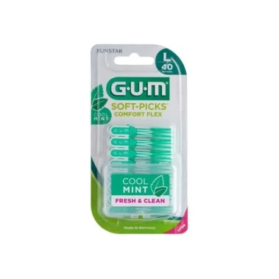 Abbildung von GUM SOFT PICKS COMFORT FLEX Mint 40er Blister large 40 Bürsten