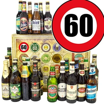 Abbildung von Geschenk Idee 60. Mann / 24x Biere DE und Welt/Geschenk 60 Geburtstag Frau/Kalender 2024 2025 Weihnachten Bier