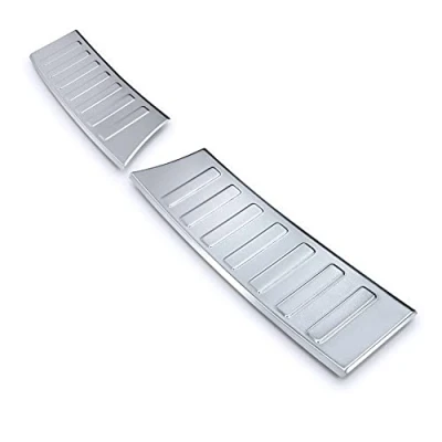 Abbildung von teileplus24 AL183 Ladekantenschutz Aluminium kompatibel mit Opel Mokka B 2021 , Farbe:Silber