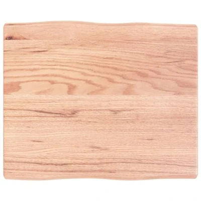 Abbildung von vidaXL Tischplatte, Holzplatte für Tisch Esstisch Couchtisch, Massivholzplatte Handgefertigt mit Baumkante, Ersatztischplatte, Hellbraun 60x50x(2 4) cm Massivholz Behandelt