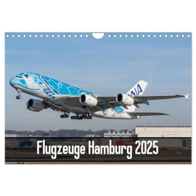 Abbildung von Flugzeuge Hamburg 2025 (Wandkalender DIN A4 quer), CALVENDO Monatskalender