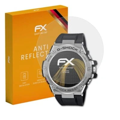 Abbildung von atFoliX Panzerfolie kompatibel mit Casio GST B100 Schutzfolie, entspiegelnde und stoßdämpfende FX Folie (3X)