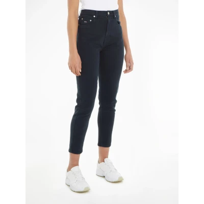Abbildung von Tommy Jeans Webhose &quot;TJW MOM SLIM UH GD&quot;, mit Logostickerei