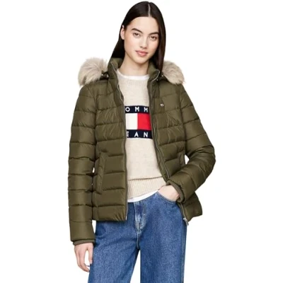 Abbildung von Tommy Jeans Steppjacke TJW BASIC HOODED DOWN JACKET EXT mit Logostickerei