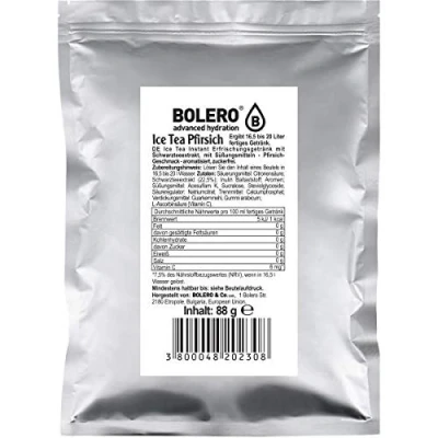 Abbildung von Bolero Drink Eistee Pfirsich mit Stevia 88g Beutel