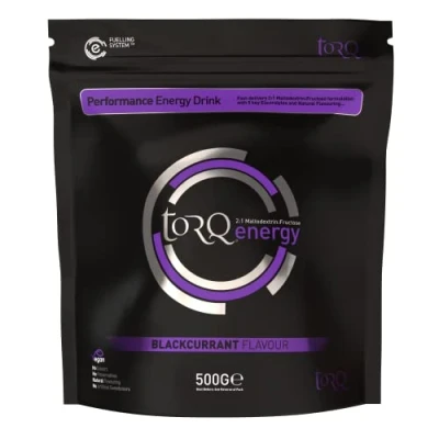 Abbildung von Torq Energy Drink Natural Blackcurrant Isotonic Powder Electrolyte Drinks High Carbohydrates 30g per 500ml and Sodium 15 Servings 500g