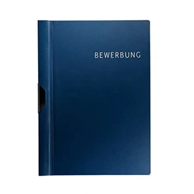 Abbildung von Leitz Bewerbungsset Klemmmappen (A4, PP) dunkelblau