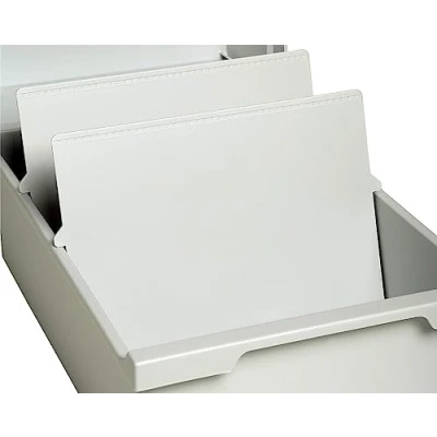 Abbildung von Exacompta 54340D 2er Pack Trennplatten für Karteikassetten und Karteikästen DIN A5 quer lichtgrau zb. Karteitrog 51340D, 52340D, 56340D, 57340D Blauer Engel Karteikasten
