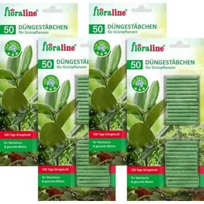 Abbildung von floraline® 200x Grünpflanzen Düngestäbchen Dünger für bis zu 100 Tage prächtige Blumen mit Wachstum und gesundem Aussehen pro Stäbchen Sehr schonende &amp; kinderleichte Anwendung