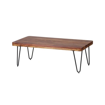 Abbildung von Massivholz Sheesham Couchtisch 115 x 60 40 cm