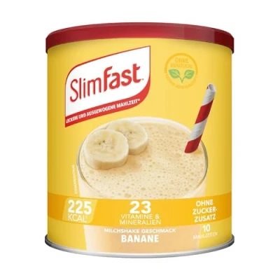 Abbildung von SlimFast Milchshake Pulver Banane I Kalorienreduzierter Diät Shake mit hohem Eiweißanteil für eine gewichtskontrollierende Ernährung Nur 225 Kalorien pro Protein 365 g