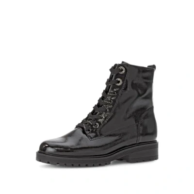 Abbildung von Gabor Plateaustiefelette, Damen, Größe: 35.5, Schwarz mic gold Schuhe