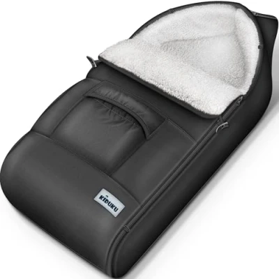 Abbildung von KIDUKU Winterfußsack für Kinderwagen Buggy Babyfußsack waschbar Fußsack Babyschale mit Reißverschluss &amp; Tasche