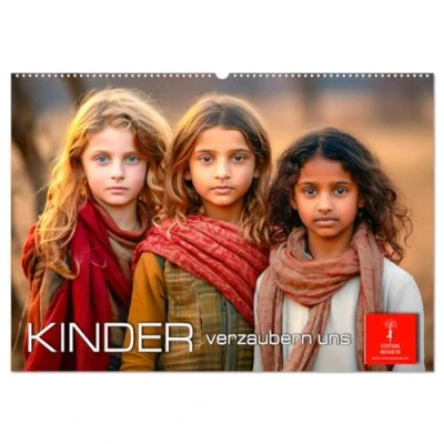Abbildung von Kinder verzaubern uns (Wandkalender 2025 DIN A2 quer), CALVENDO Monatskalender