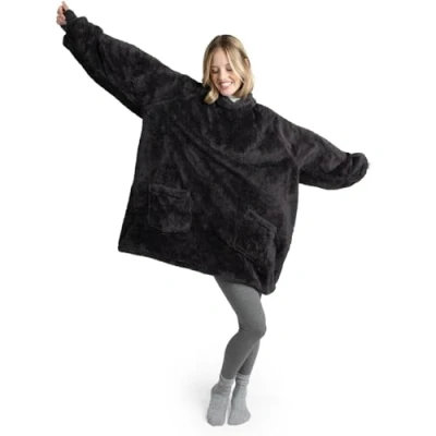 Abbildung von Blumtal Hoodie Ärmeldecke Unisex flauschig mit Ärmeln OEKO TEX zertifiziert und Fußtasche, für Damen &amp; Herren