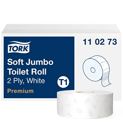 Abbildung von TORK Toilettenpapier 6 Rollen Premium Jumborollen 2 lagig weiß,