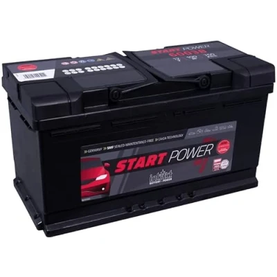 Abbildung von intAct Autobatterie 12V 100Ah 760A, Start Power 60038GUG, leistungsstarke und zuverlässige PKW Starterbatterie, Maße: 353x175x190mm, Blei Säure Batterie in Erstausrüsterqualität