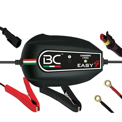 Abbildung von BC Battery 700BCE4P Controller EASY 4, Intelligentes Batterieladegerät und Erhaltungsladegerät mit 4 Ladezyklen für alle 12V Blei Säure Autobatterien Motorradbatterien, 1 Amp