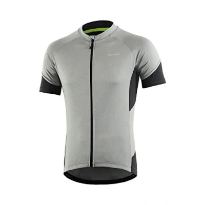 Abbildung von BERGRISAR Herren Fahrradtrikot Kurzarm Sommer Atmungsaktive Leicht Fahrradbekleidung BG650 Grau, XX Large