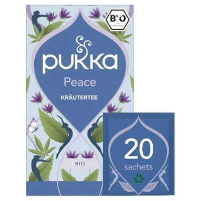 Abbildung von Pukka Bio Kräutertee &quot;Peace&quot; 20 Teebeutel (Kamille, Lavendel, Grüne Minze, Ashwagandha)
