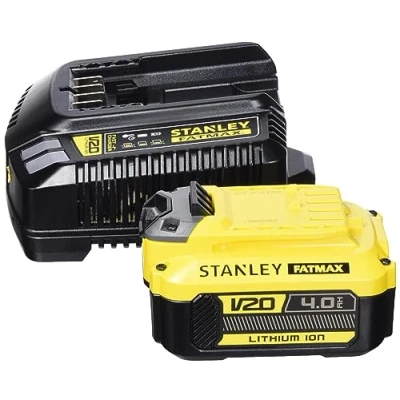 Abbildung von Stanley FATMAX SFMCB14M1 QW, Batterie &amp; Ladegerät Set, 4 Ah, 20 V,