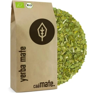 Abbildung von Yerba Mate Tee BIO 200g ● Das Original gereift ungeröstet luftgetrocknet rauchfrei plastikfrei fair Matetee aus Mateblättern, Mateaststückchen und Mateblattpulver DE ÖKO 006