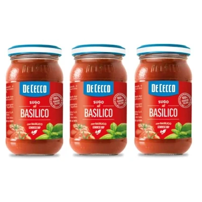 Abbildung von 6x De Cecco Sugo al Basilico Genovese DOP Sauce mit Genoveser Basilikum 100% italienischen Tomaten 200g