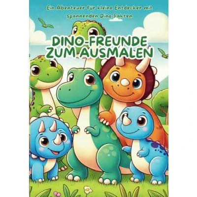 Abbildung von Dino Freunde zum Ausmalen: Ein Abenteuer für kleine Entdecker mit spannenden Fakten