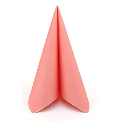 Abbildung von APARTina Servietten stoffähnlich aus Airlaid UNI, stoffähnliche Serviette Hochzeit Hochzeitsservietten hochwertig, perfekt für verschiedene Anlässe 50 Stück (Koralle, 40 x cm)
