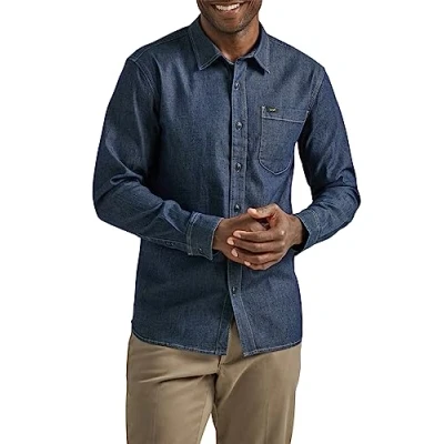 Abbildung von Lee Herren Extreme Motion Allzweck Langarm Arbeiterhemd, Denim Rinse Wash, XX Large