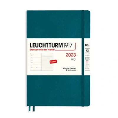 Abbildung von LEUCHTTURM1917 365918 Wochenkalender &amp; Notizbuch Softcover Paperback (B6+) 2023, 12 Monate, Pacific Green, Englisch