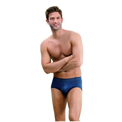 Abbildung von Ammann Herren Slip mit Eingriff Jeans 3er Pack Größe 5, Farbe forst