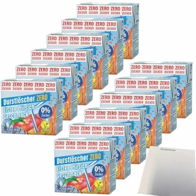 Abbildung von Durstlöscher Pfirsich Geschmack Zero 12er Pack (12x500ml Pack) + usy Block