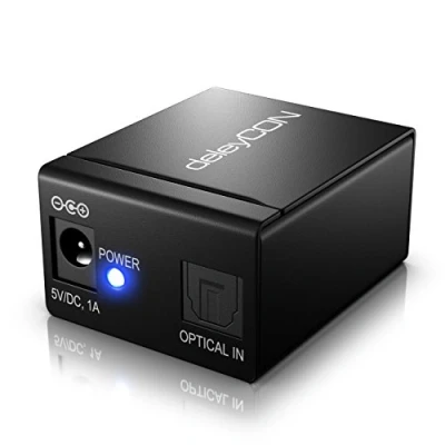 Abbildung von deleyCON Toslink Splitter 2 Port Digital Audio Verteiler &amp; Video Adapter