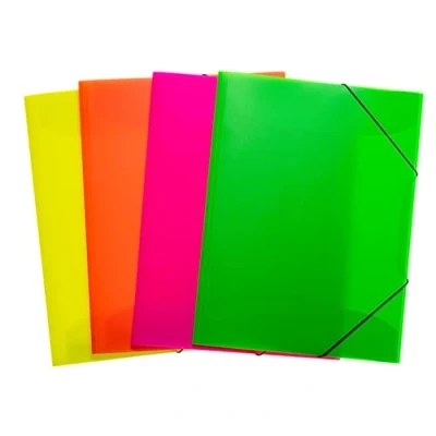 Abbildung von HERMA 19702 Sammelmappen A3 Transluzent Neon Sortiment, 12 Stück, Kinder Eckspanner Mappen aus Kunststoff mit Innenklappen &amp; Gummizug, stabiles Einschlagmappen Set Plastik für Jungen Mädchen