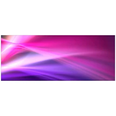 Abbildung von Wallario Glasbild Abstrakte Formen und Linien in pink lila 32 x 80 cm Wandbilder Glas Premium Qualität: Brillante Farben, freischwebende Optik