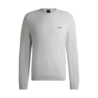 Abbildung von BOSS Momentum Strickpullover, Herren, Größe: Small, Light pastel grey