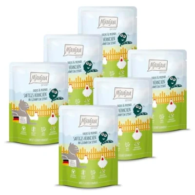 Abbildung von MjAMjAM Quetschie Chicks &amp; Friends saftiges Hühnchen an gedämpftem Spinat 6 x 300g