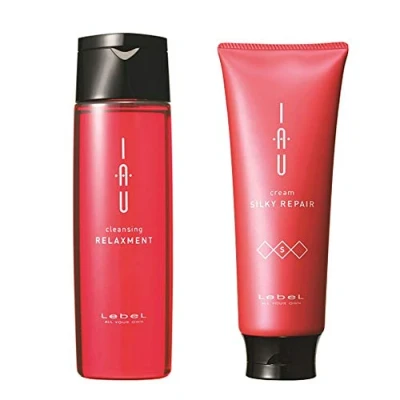 Abbildung von Lebel IAU Cleansing Relaxment Hair Shampoo 200ml &amp; Silky Repair Treatment Set (Green Tea Set)