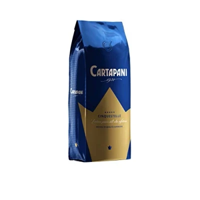 Abbildung von Cartapani 1951 CINQUESTELLE Kaffeebohnen hochwertige gourmet Mischung für perfekt Espresso Vollautomaten 1 Kg Pack