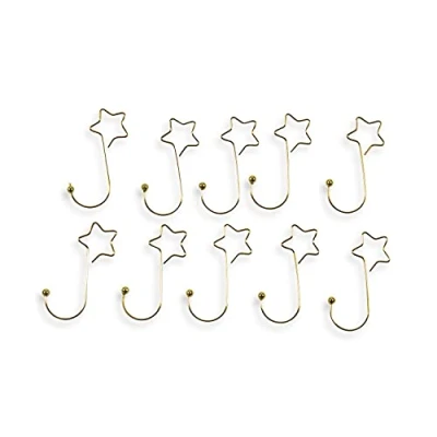 Abbildung von Riffelmacher 14447 Kugel Aufhänger mit Stern, Länge 5 cm, 20 Stück im Beutel, Gold, Anhänger, Baumkugeln, Weihnachts Baum, Dekoration, Haken, Weihnachten, Advent
