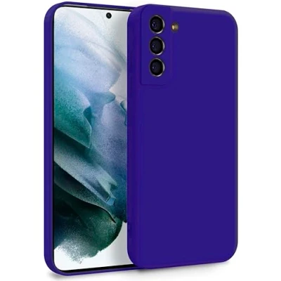 Abbildung von MyGadget Hülle für Samsung Galaxy S21 Zweilagige Handyhülle mit Kameraschutz Cover Innenfutter &amp; Silikon außen Dunkel Lila