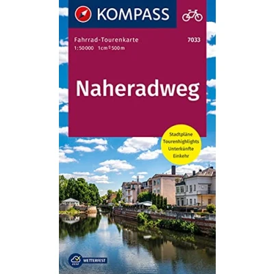 Abbildung von KOMPASS Fahrrad Tourenkarte Naheradweg 1:50.000: Leporello Karte, reiß und wetterfest