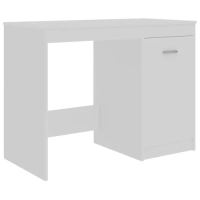 Abbildung von vidaXL Schreibtisch mit integriertem Schrank Bürotisch Computertisch Arbeitstisch Laptoptisch Büromöbel PC Tisch Weiß 100x50x76cm Holzwerkstoff