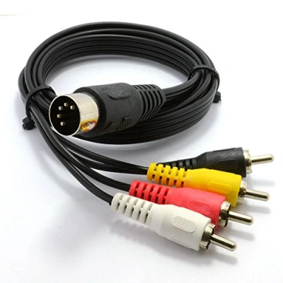 Abbildung von kenable 5 Polig Männlich DIN Stecker Zum 4 x Chinch Cinch Audio Kabel 2 m [2 Meter/2m]