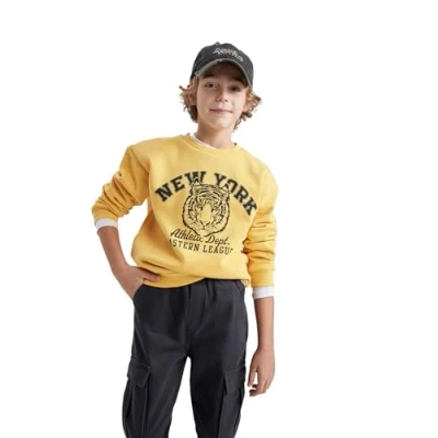 Abbildung von DeFacto Jungen Sweatshirt Bequeme Sweatshirts für Kinder Stylische Pullover und Fleecepullover