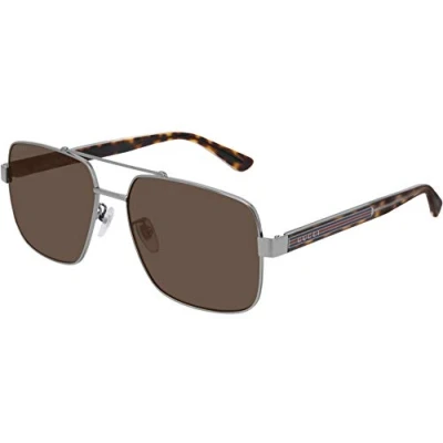 Abbildung von Gucci Unisex Erwachsene GG0529S 002 60 Sonnenbrille, Ruthenium Havana,