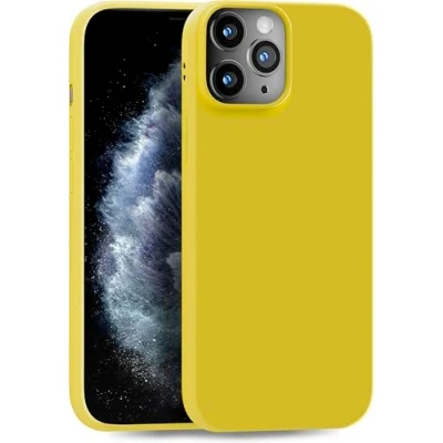 Abbildung von MyGadget Hülle kompatibel mit iPhone 11 Pro Max robuste Schutzhülle TPU Case Slim Silikonhülle Back Cover Kratzfest Handyhülle matt Gelb